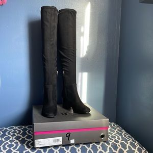 Vince Camuto Over the knee boots Size 9 Black microsuede New Never Worn With Box